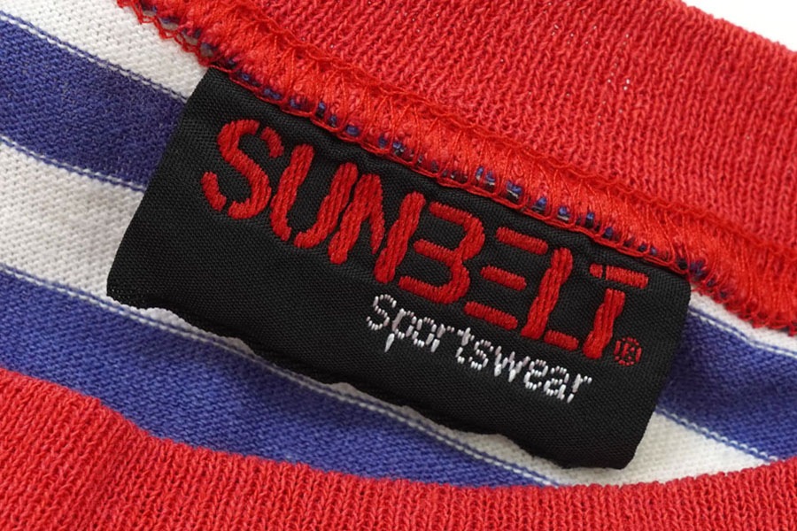 90's SUNBELT Sportswear クレイジーカラー ボーダー柄 ロングスリーブTシャツ 表記(ONE SIZE) USA製