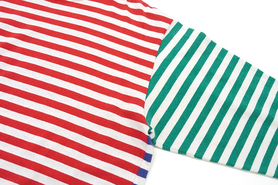 90's SUNBELT Sportswear クレイジーカラー ボーダー柄 ロングスリーブTシャツ 表記(ONE SIZE) USA製