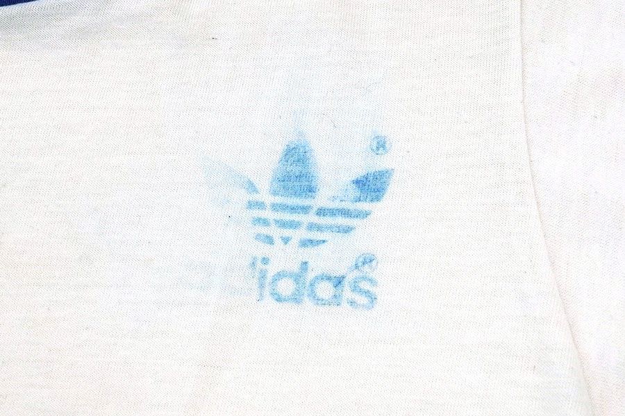 80'S ADIDAS LOGO PRINT RINGER T SHIRT (SIZE.MEDIUM) MADE IN USA