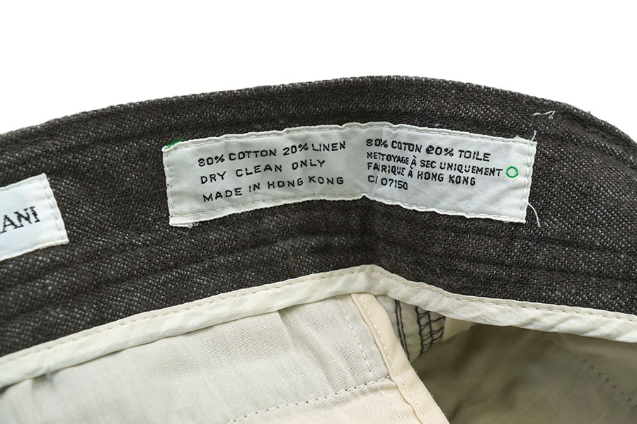 80's GIORGIO ARMANI 2タック コットンリネンショーツ 表記(W34)