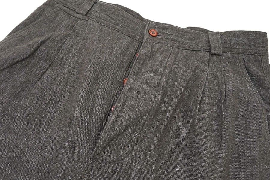 80's GIORGIO ARMANI 2タック コットンリネンショーツ 表記(W34)