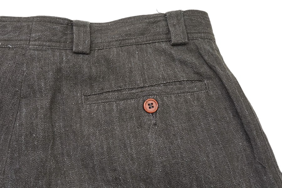 80's GIORGIO ARMANI 2タック コットンリネンショーツ 表記(W34)