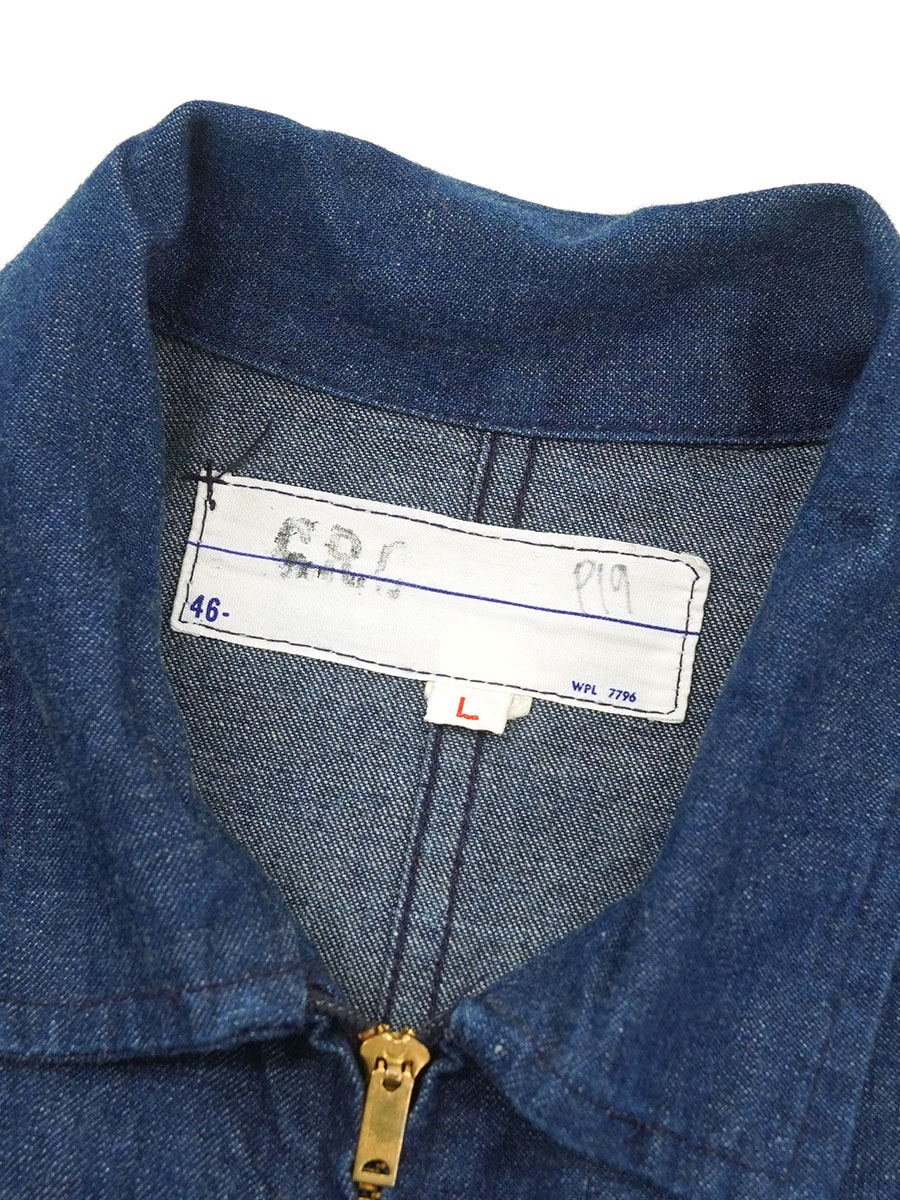60's M. Setlow & Son Inc. フルジップ デニムジャケット 表記(L)