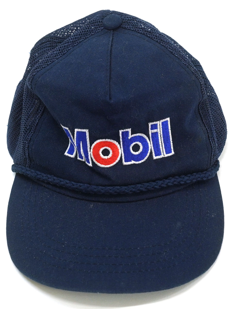 90's Wear Guard ''Mobil'' 刺繍入り メッシュトラッカーキャップ 表記(OSFA)