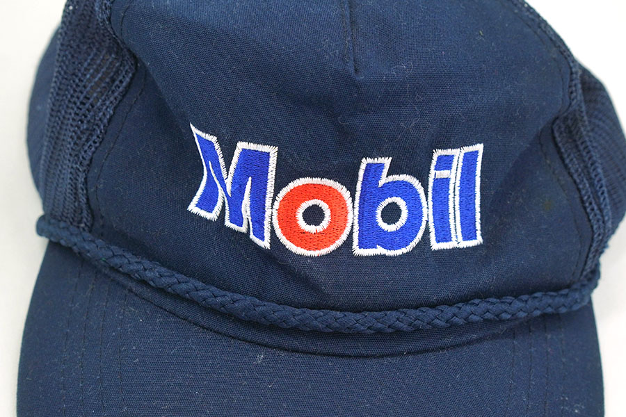 90's Wear Guard ''Mobil'' 刺繍入り メッシュトラッカーキャップ 表記(OSFA)