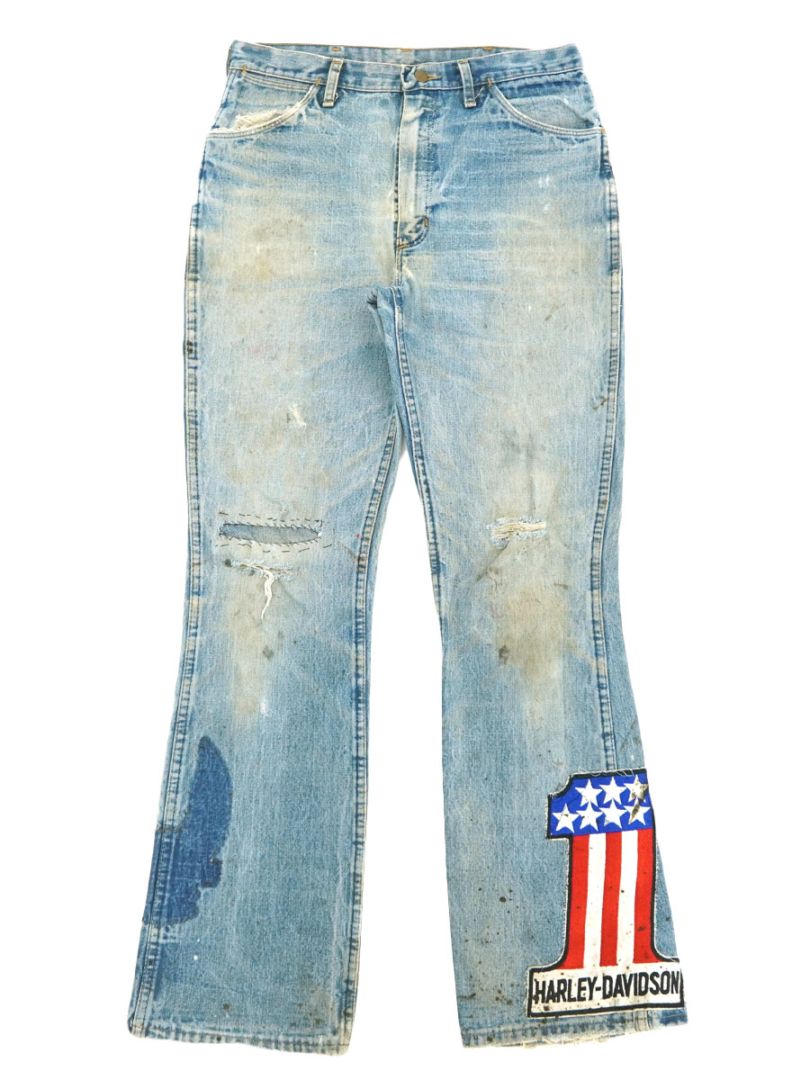 70's Wrangler カスタム！ ブーツカット デニムパンツ 実寸(W33 L33位) 