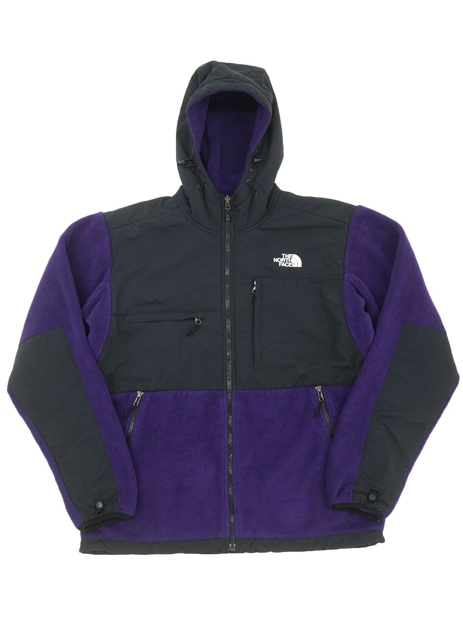 00's THE NORTH FACE ''DENALI'' フリースパーカ パープル×ブラック 表記(M)