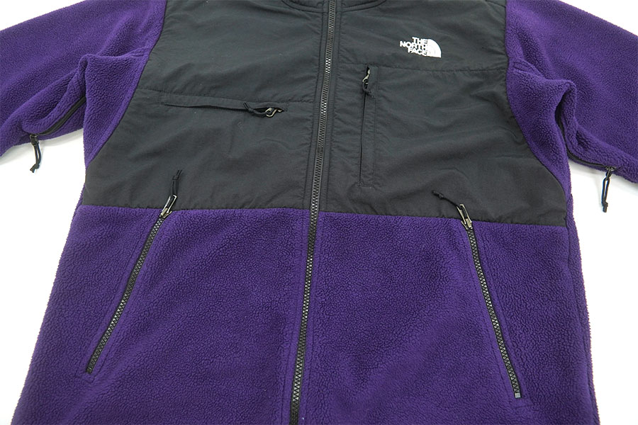 00's THE NORTH FACE ''DENALI'' フリースパーカ パープル×ブラック 表記(M)