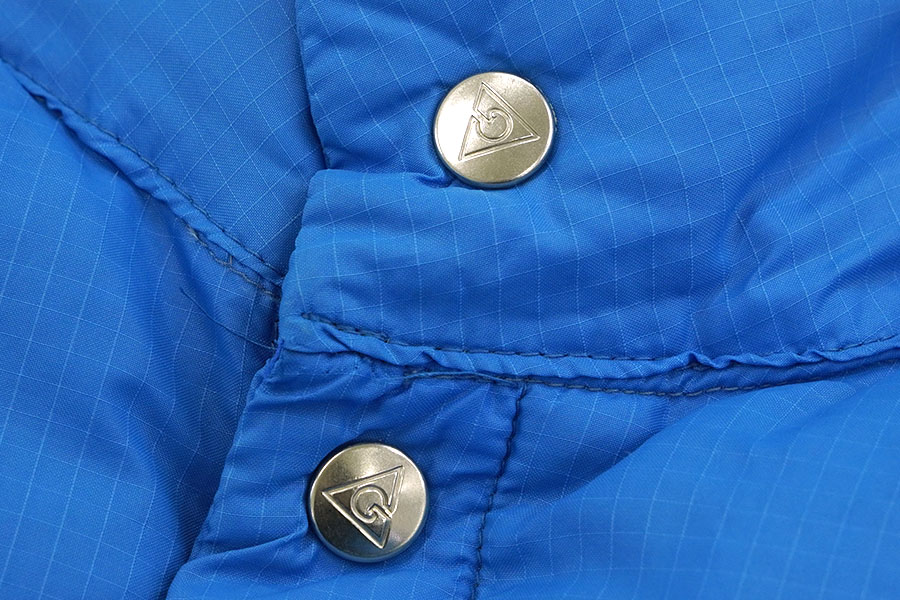 80's GERRY 2ポケ リップストップ ダウンベスト スカイブルー 表記(M) USA製