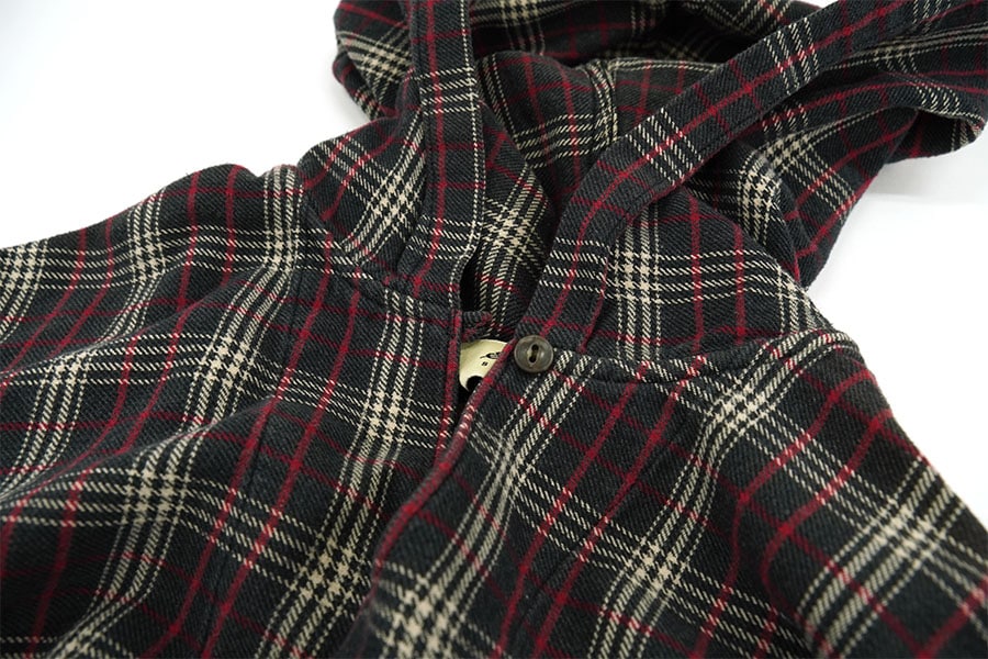 90'S EDDIE BAUER HOODED LONG SLEEVE PULLOVER SHIRT (SIZE.LARGE) 