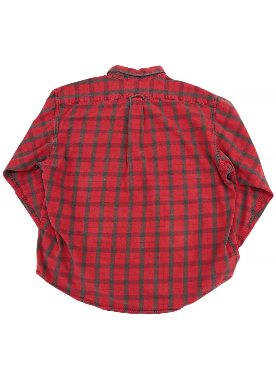 FILSON RED X BLK 100%COTTON PLAID CHECK L/S SHIRT (SIZE. X LARGE) MADE IN USA