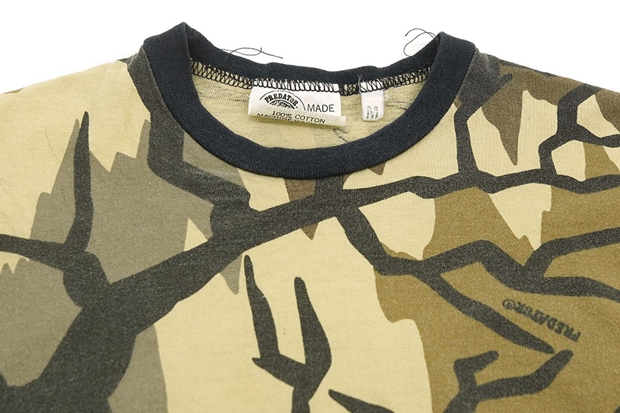 90's PREDATOR CAMOUFLAGE L/S ポケットTシャツ 表記(M) USA製