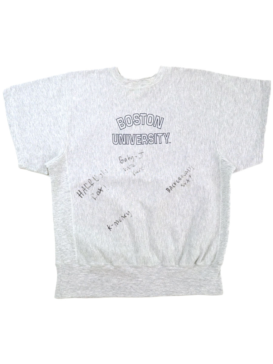 90's～ 刺繍タグ チャンピオンRW ''BOSTON UNIVERSITY'' 表記(XL) MEXICO製 ショートスリーブ！