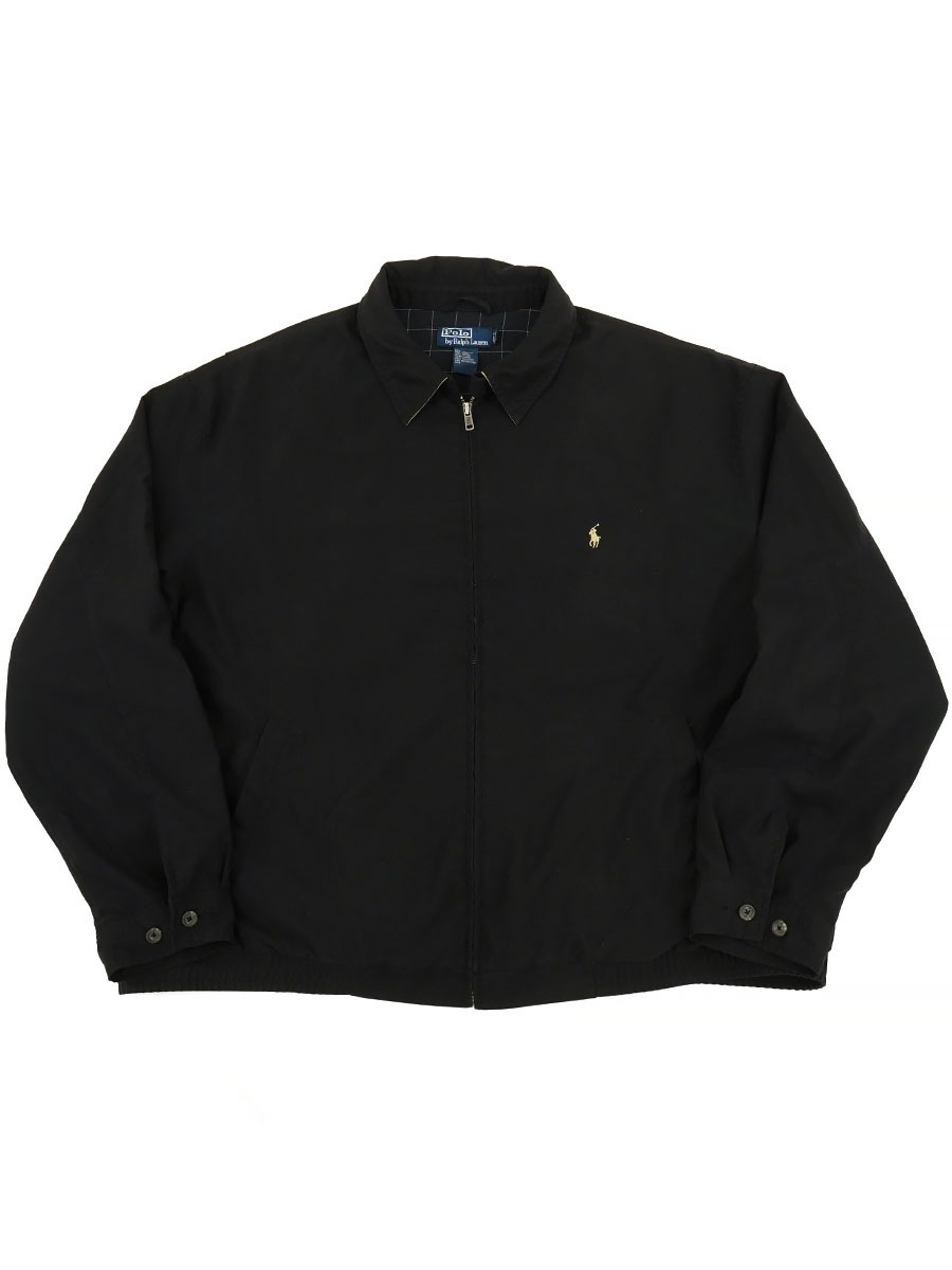 RALPH LAUREN DRIZZLER JACKET WITH WINDOWPANE CHECK (SIZE. 2XB BIG) BLK