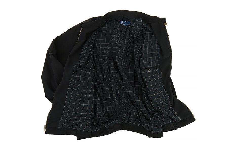 RALPH LAUREN DRIZZLER JACKET WITH WINDOWPANE CHECK (SIZE. 2XB BIG) BLK