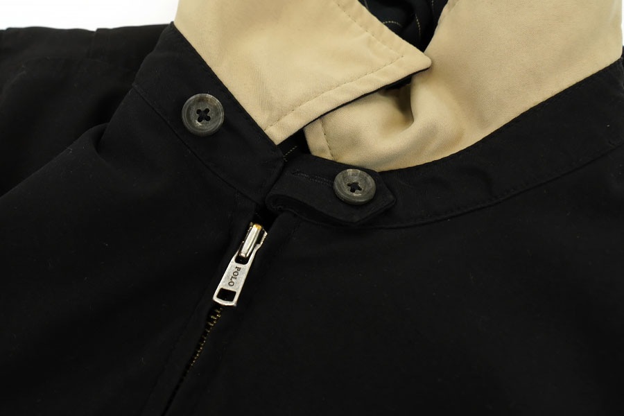 RALPH LAUREN DRIZZLER JACKET WITH WINDOWPANE CHECK (SIZE. 2XB BIG) BLK
