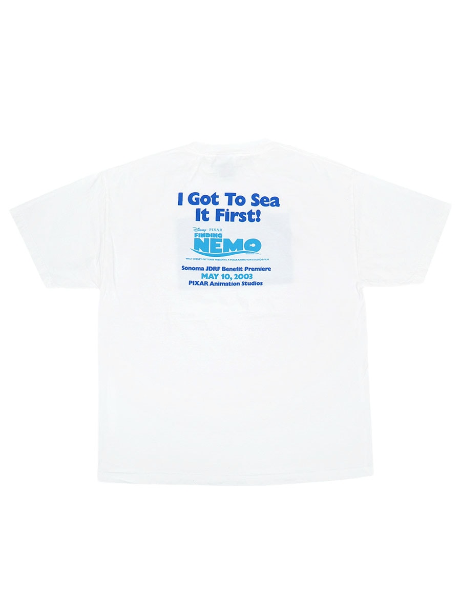 00'S AAA FINDING NEMO ''I GOT TO SEA TI FIRTST!'' T SHIRT WHITE (SIZE.X LARGE)