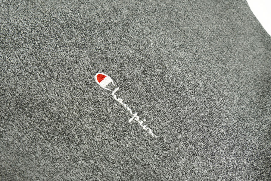 90'S CHAMPION FRONT V SCRIPT LOGO SWEAT SHIRT SALT&PEPPER (SIZE. X LARGE)