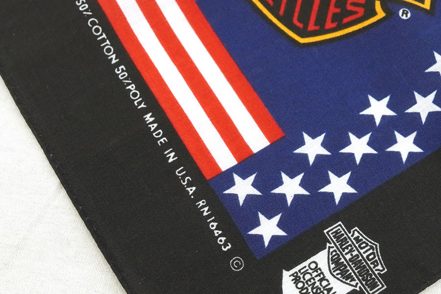 80's ハーレーダビットソン　バンダナ　スネーク　USA製 80's ハーレーダビットソン バンダナ スネーク USA製 Harley