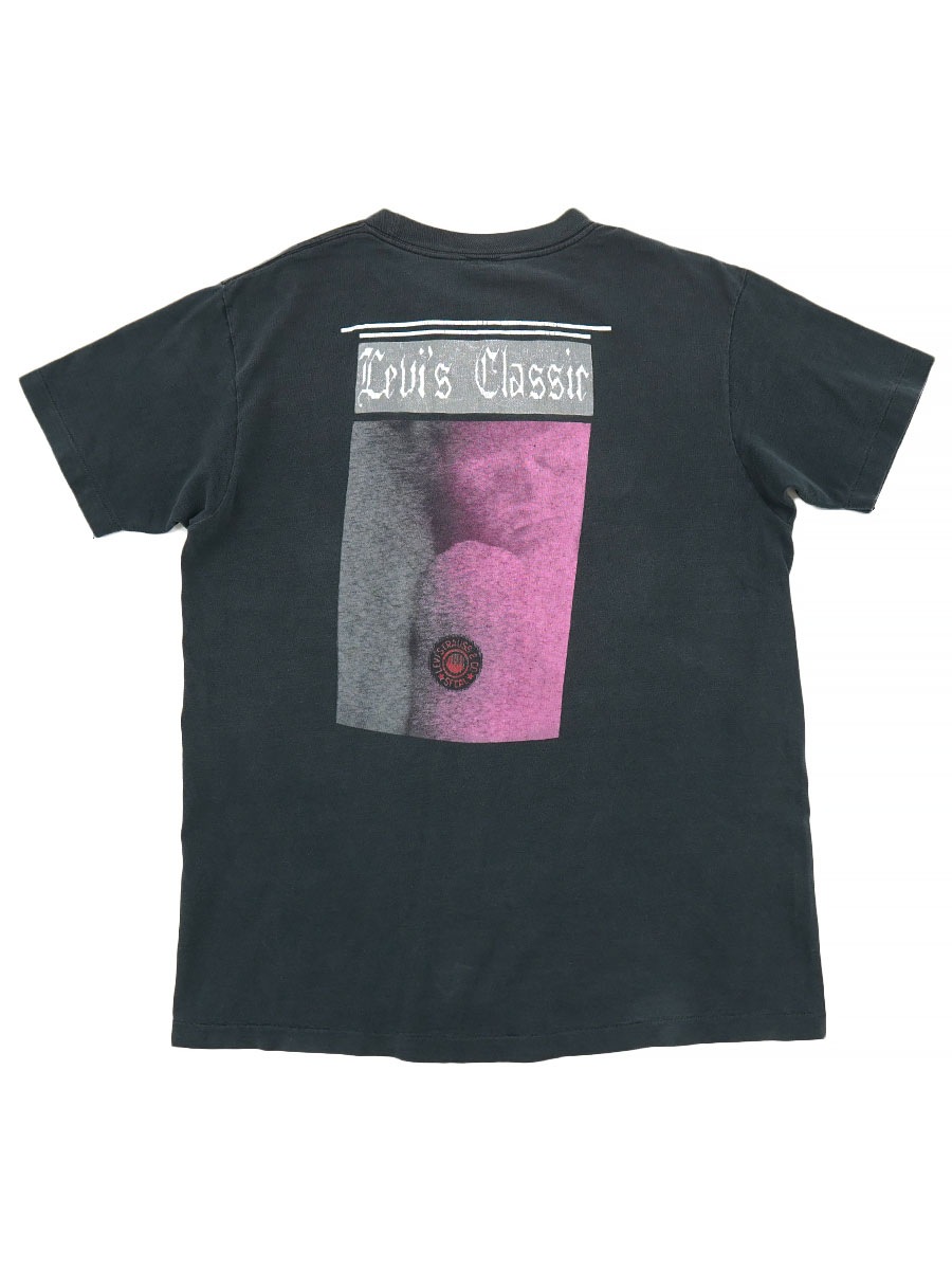 90'S LEVI'S STREET-T ''LEVI'S CLASSIC'' BOTH PRINT T SHIRT (SIZE. MEDIUM) MADE IN USA