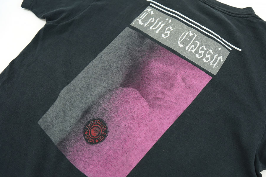 90'S LEVI'S STREET-T ''LEVI'S CLASSIC'' BOTH PRINT T SHIRT (SIZE. MEDIUM) MADE IN USA