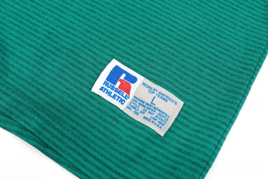 90's RUSSELL ATHLETIC ボーダーTシャツ 表記(L) USA製