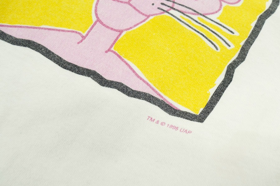 90's FRUIT OF THE LOOM ピンクパンサー パネル柄 Tシャツ 表記(L)