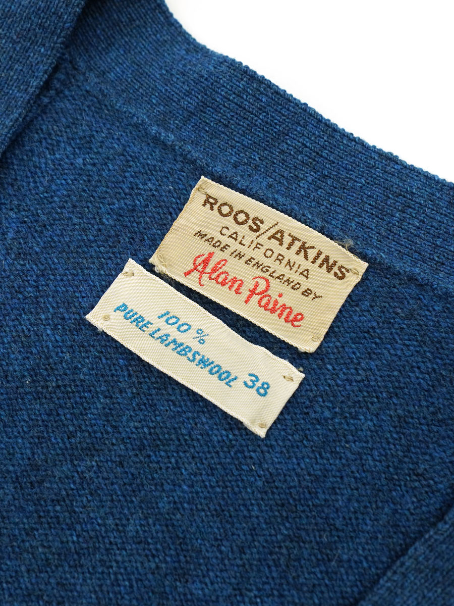 60's ROOS/ATKINS BY Alan Paine ラムウールカーディガン 表記(38)