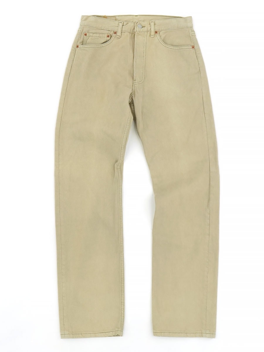 90'S LEVI'S 501 COLOR DENIM JEANS BEIGE (SIZE. W31 L30) MADE IN USA