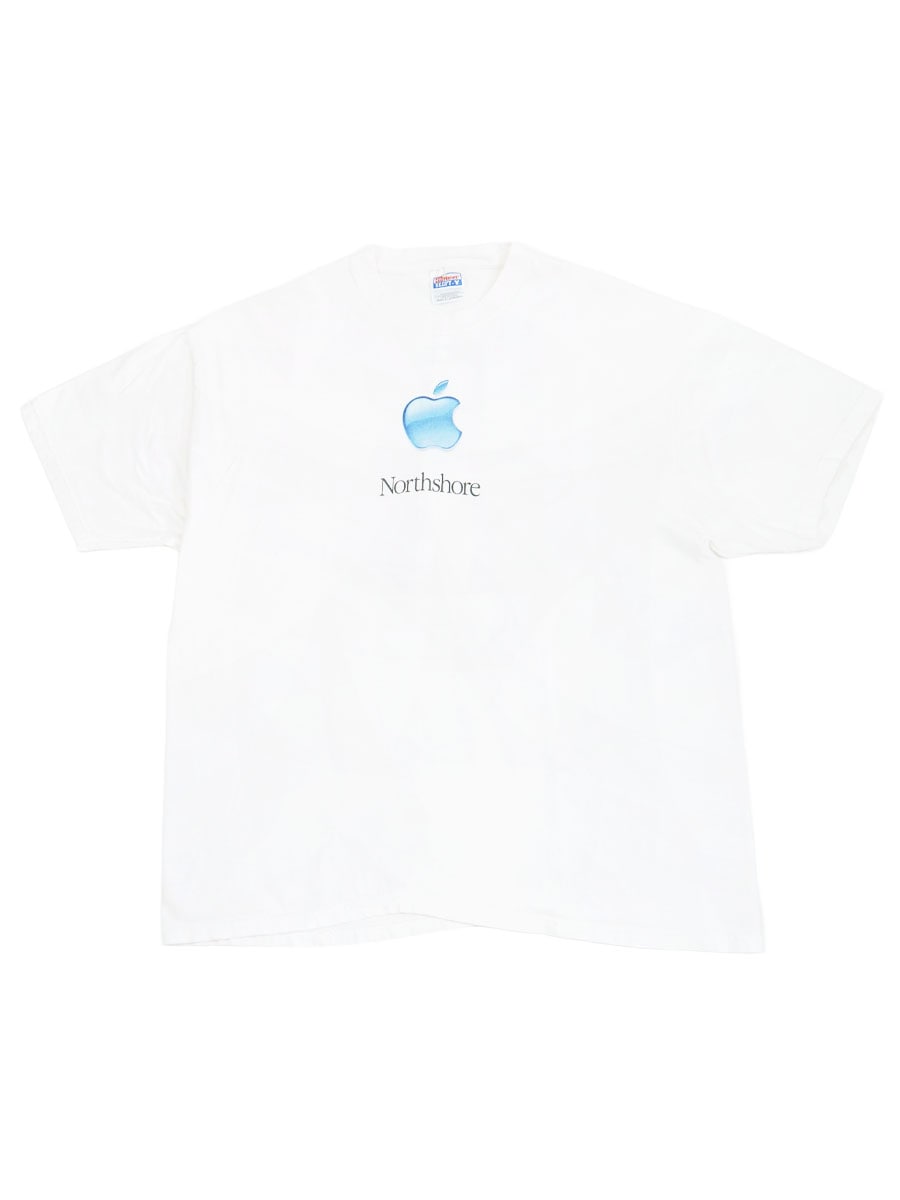 00's Hanes APPLE ''NORTHSHORE/SHOP DIFFERENT.'' Tシャツ 表記(XL)