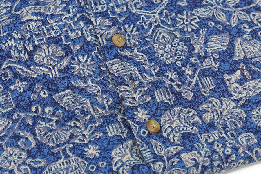 90's L.L.Bean 総柄 ショートスリーブシャツ 表記(L-REG.) USA製