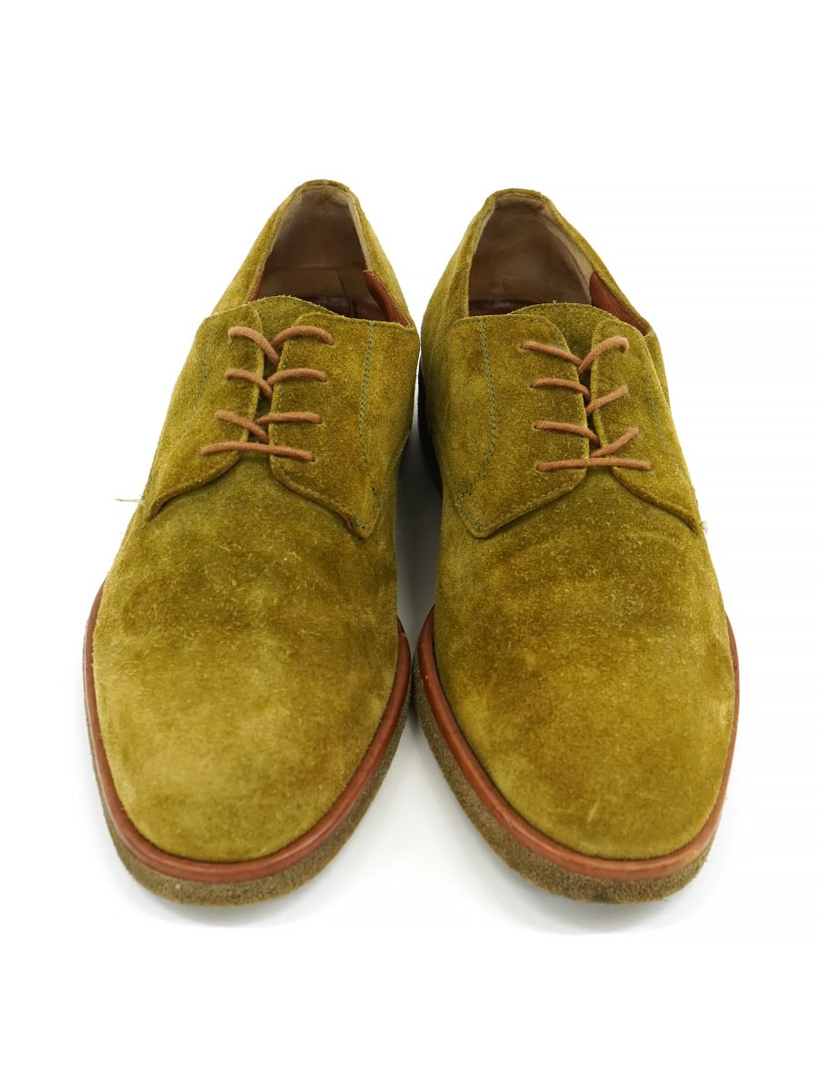 CHURCH'S OLIVE SUEDE SHOES (SIZE. 43 1/2) MADE IN ITALY