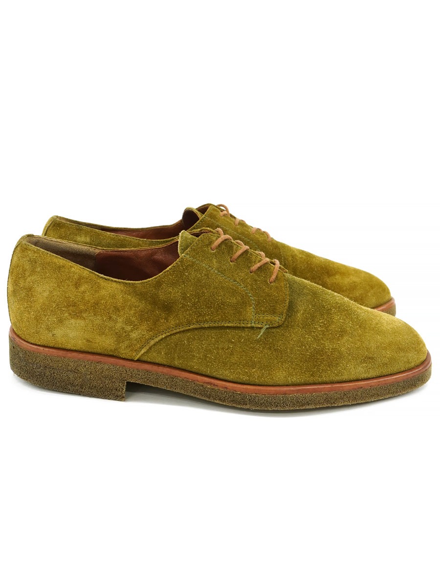 CHURCH'S OLIVE SUEDE SHOES (SIZE. 43 1/2) MADE IN ITALY