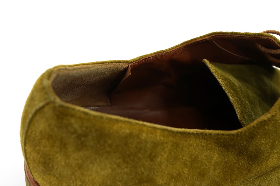 CHURCH'S OLIVE SUEDE SHOES (SIZE. 43 1/2) MADE IN ITALY
