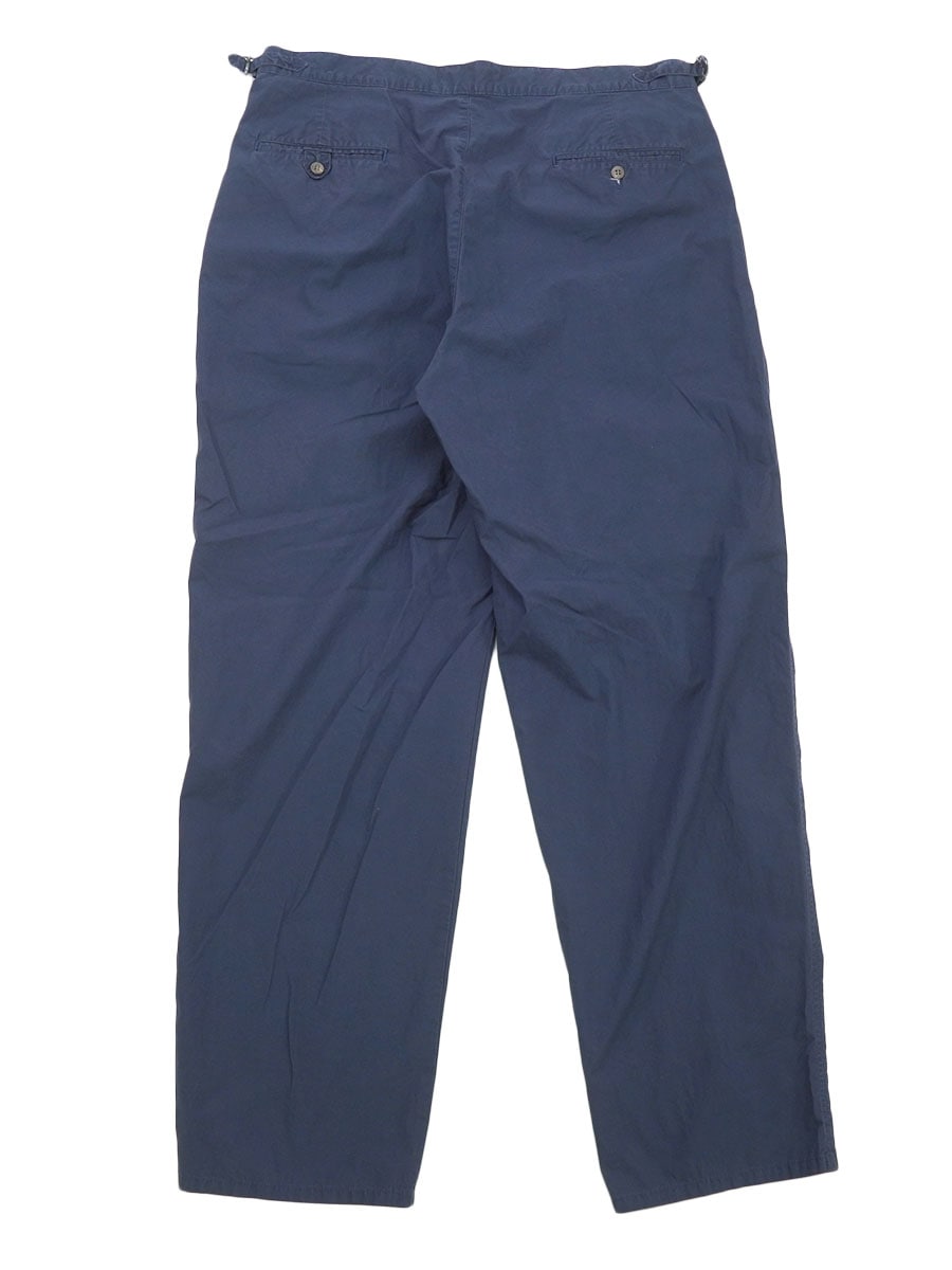 RALPH LAUREN 2 TUCK COTTON PANTS NAVY (SIZE.W38 L32) MADE IN USA