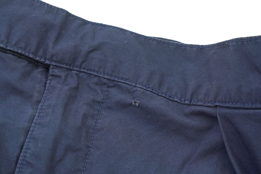RALPH LAUREN 2 TUCK COTTON PANTS NAVY (SIZE.W38 L32) MADE IN USA