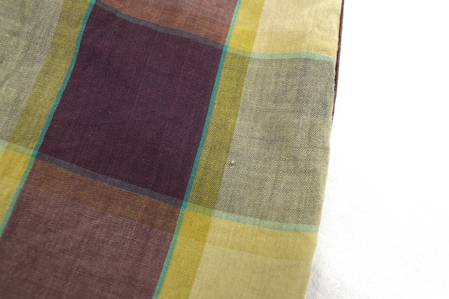 60's Lindberq 3点留め トーンオントーンチェック ボタンダウンシャツ 実寸(M位)