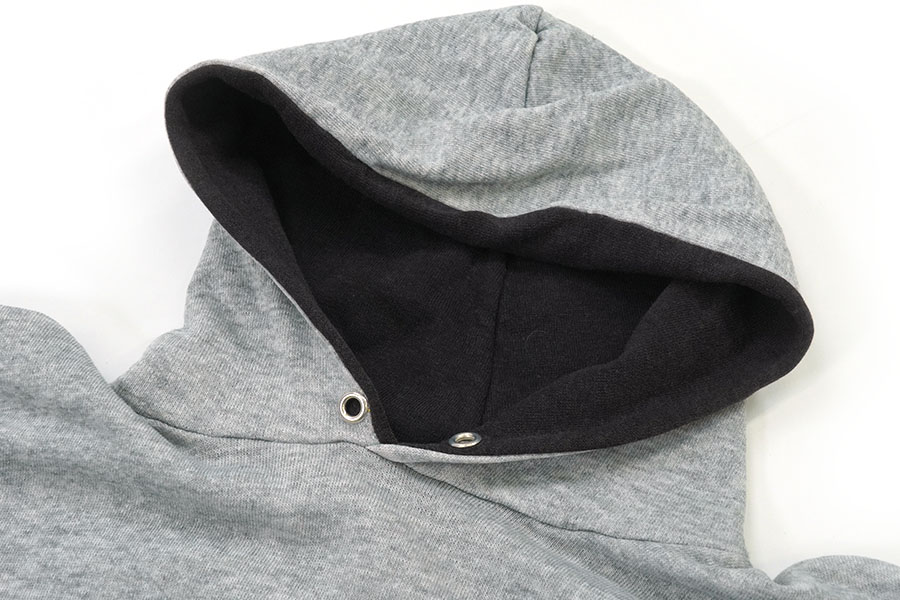 80'S～ RED STONE 2TONE HOODED SWEAT SHIRT GREY×BLACK (SIZE.50) MADE IN USA