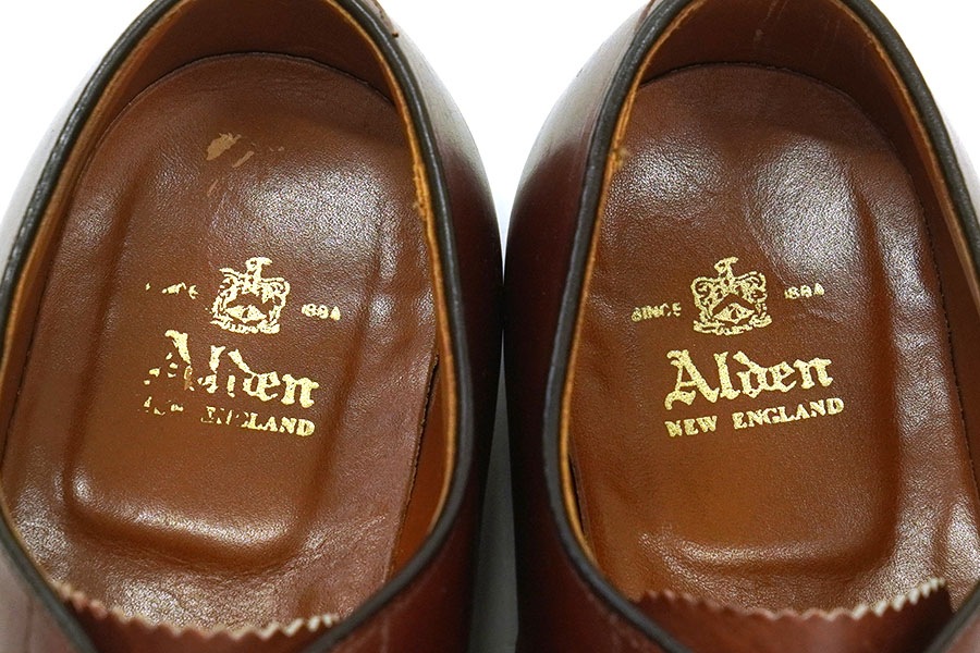ALDEN 900 パンチドキャップトゥ レザーシューズ ブラウン 表記(9 1/2