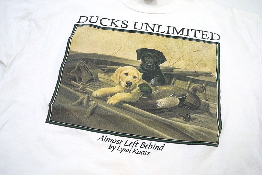 90's Marathon apparel ''DUCKS UNLIMITED'' プリント Tシャツ 表記(XL) USA製