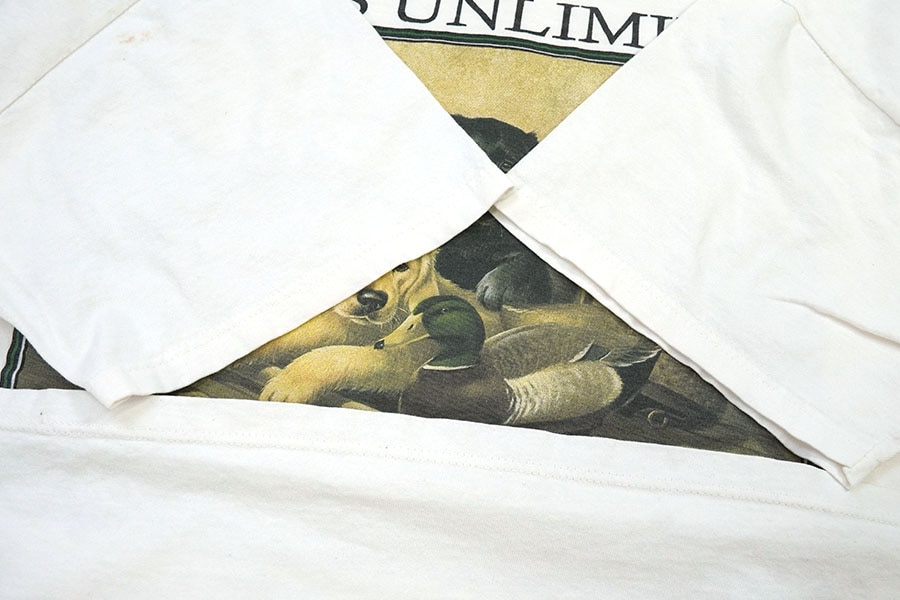 90's Marathon apparel ''DUCKS UNLIMITED'' プリント Tシャツ 表記(XL) USA製