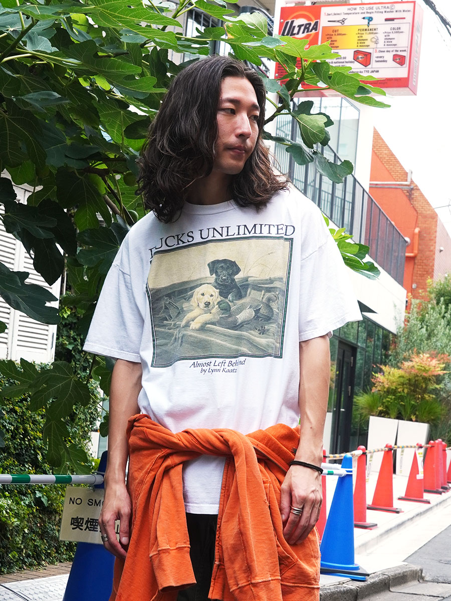 90's Marathon apparel ''DUCKS UNLIMITED'' プリント Tシャツ 表記(XL) USA製