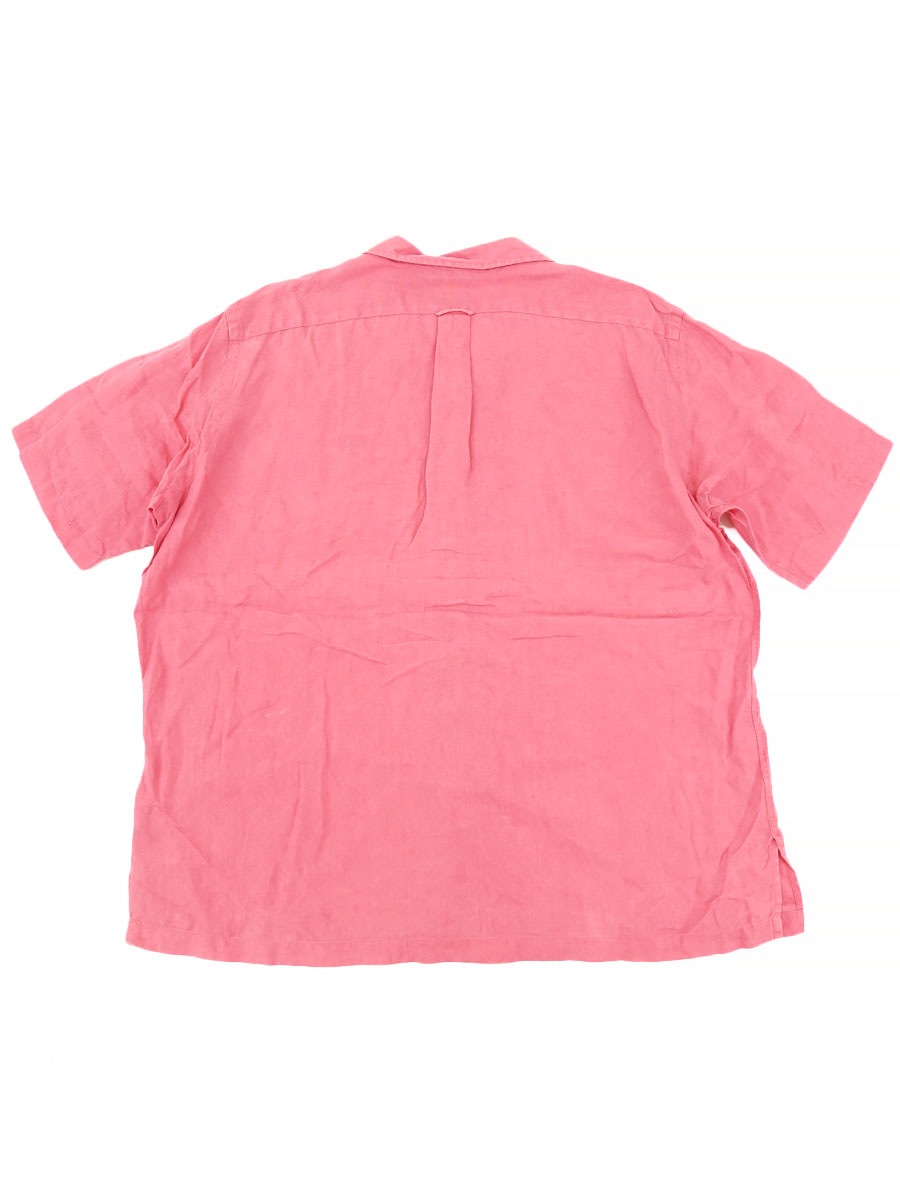 RALPH LAUREN CALDWELL 100% LINEN LOOP COLLAR S/S SHIRT PINK (SIZE. X LARGE)