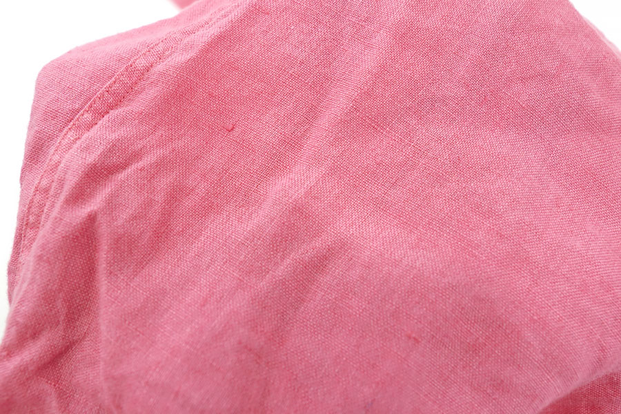 RALPH LAUREN CALDWELL 100% LINEN LOOP COLLAR S/S SHIRT PINK (SIZE. X LARGE)