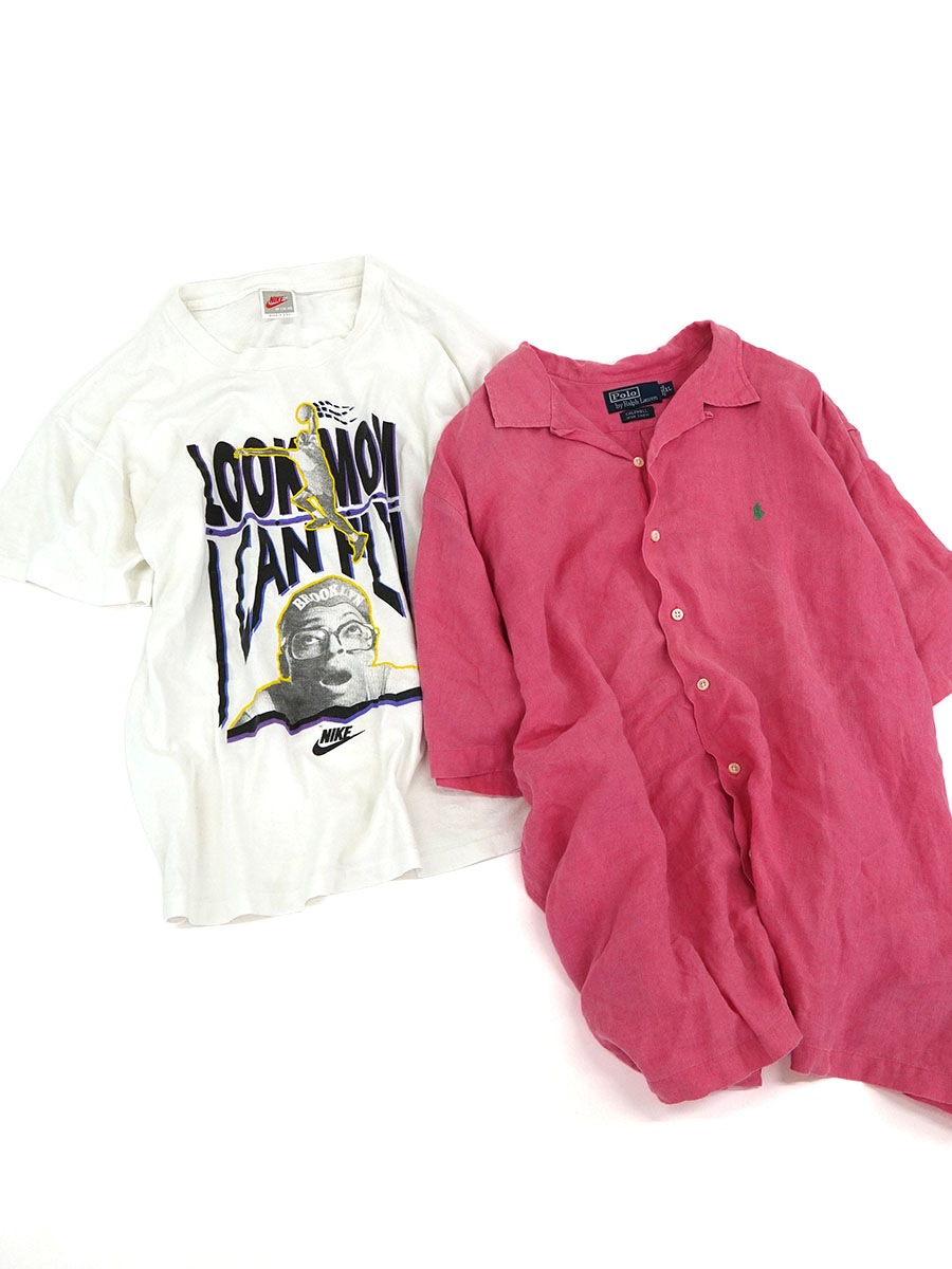 RALPH LAUREN CALDWELL 100% LINEN LOOP COLLAR S/S SHIRT PINK (SIZE. X LARGE)