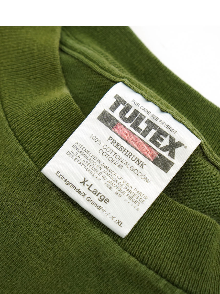90'S～ TULTEX ''SURFING' MAGAZINE'' T SHIRT OLIVE GREEN (SIZE. X LARGE)