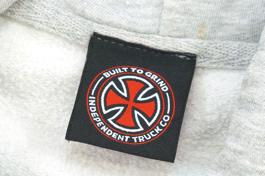 INDEPENDENT ''INDEPENDENT TRUCK COMPANY'' HOODED SWEAT SHIRT GREY (APPROX.X LARGE)