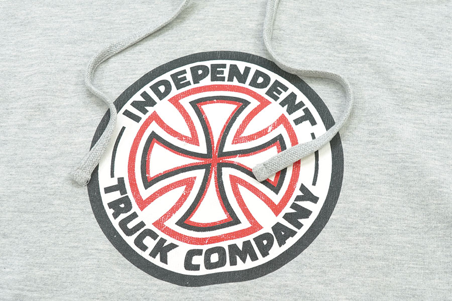 INDEPENDENT ''INDEPENDENT TRUCK COMPANY'' HOODED SWEAT SHIRT GREY (APPROX.X LARGE)