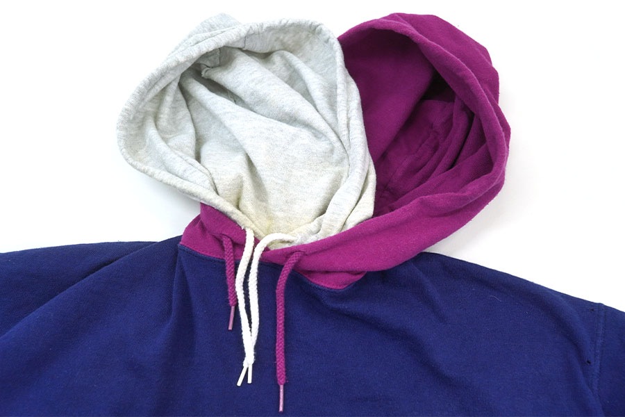 90'S CHAMPION DOUBLE HOODED LONG SLEEVE T SHIRT (SIZE.XX LARGE) MADE IN USA