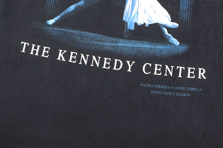 00's GILDAN ''THE KENNEDY CENTER'' オールオーバープリント Tシャツ ブラック 表記(L)